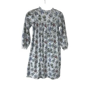 Lanz Of Salzburg girls medium Christmas Teddy Bear Nightgown Holiday vintage